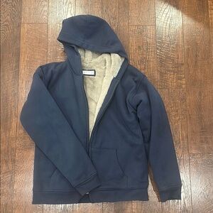 Abercrombie Kids Navy Blue lined Hooded Jacket